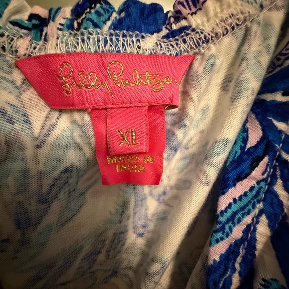 Lilly Pulitzer Blue and White Sleeveless Maxi Sundress - Picture 3 of 4